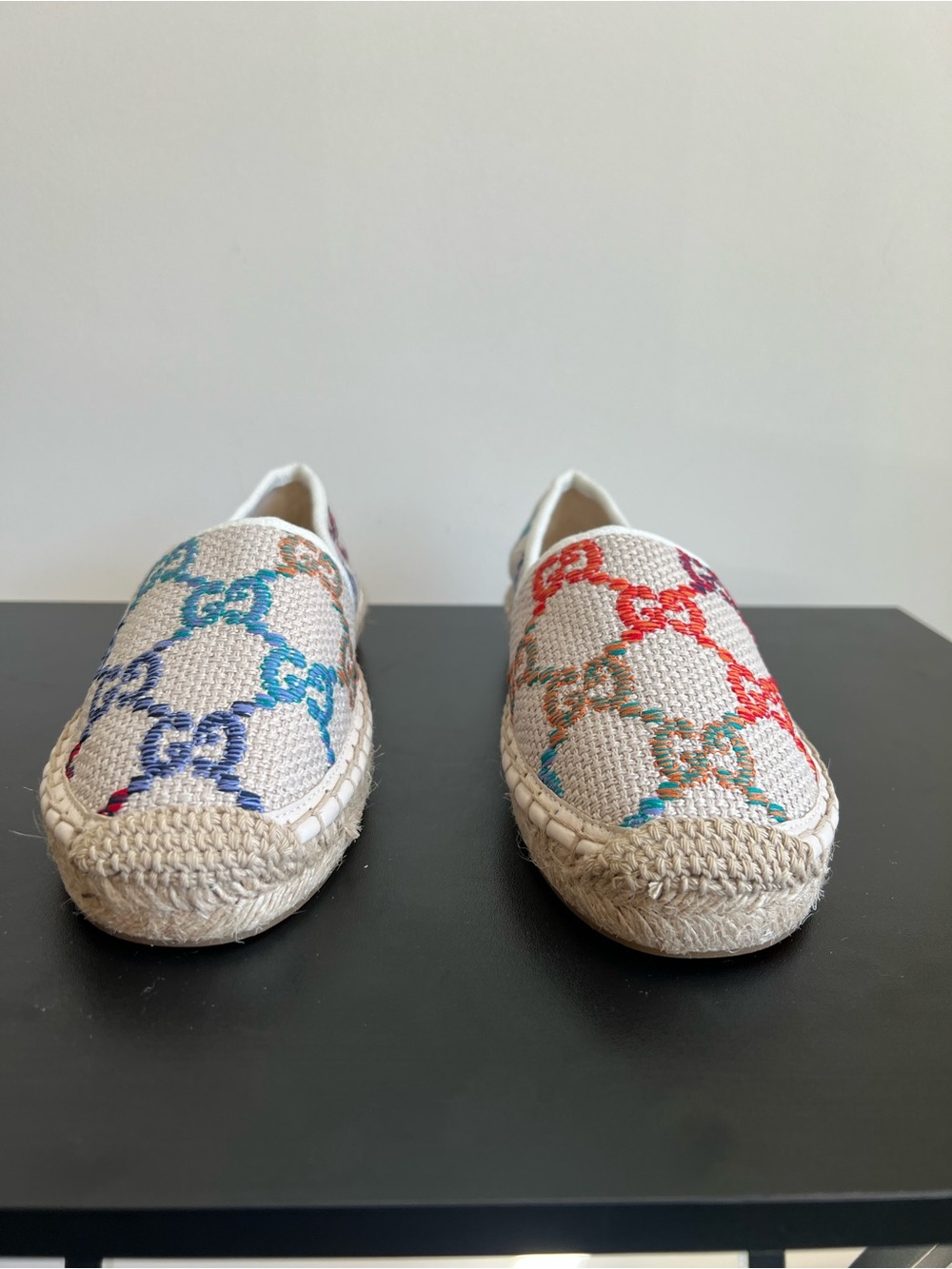 Gucci Multicolor GG Embroidered Espadrille Flats EU 40 - Picture 3 of 13